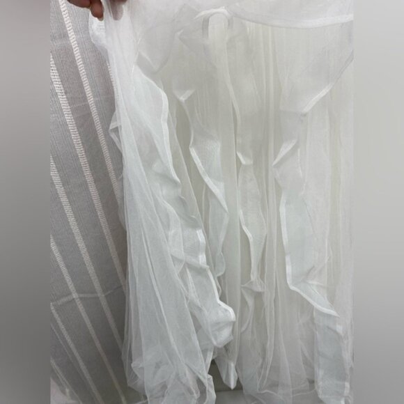 NWT Elegant White with Iridescent Sequins Prom Homecoming Wedding Gown Size XL - Picture 4 of 16